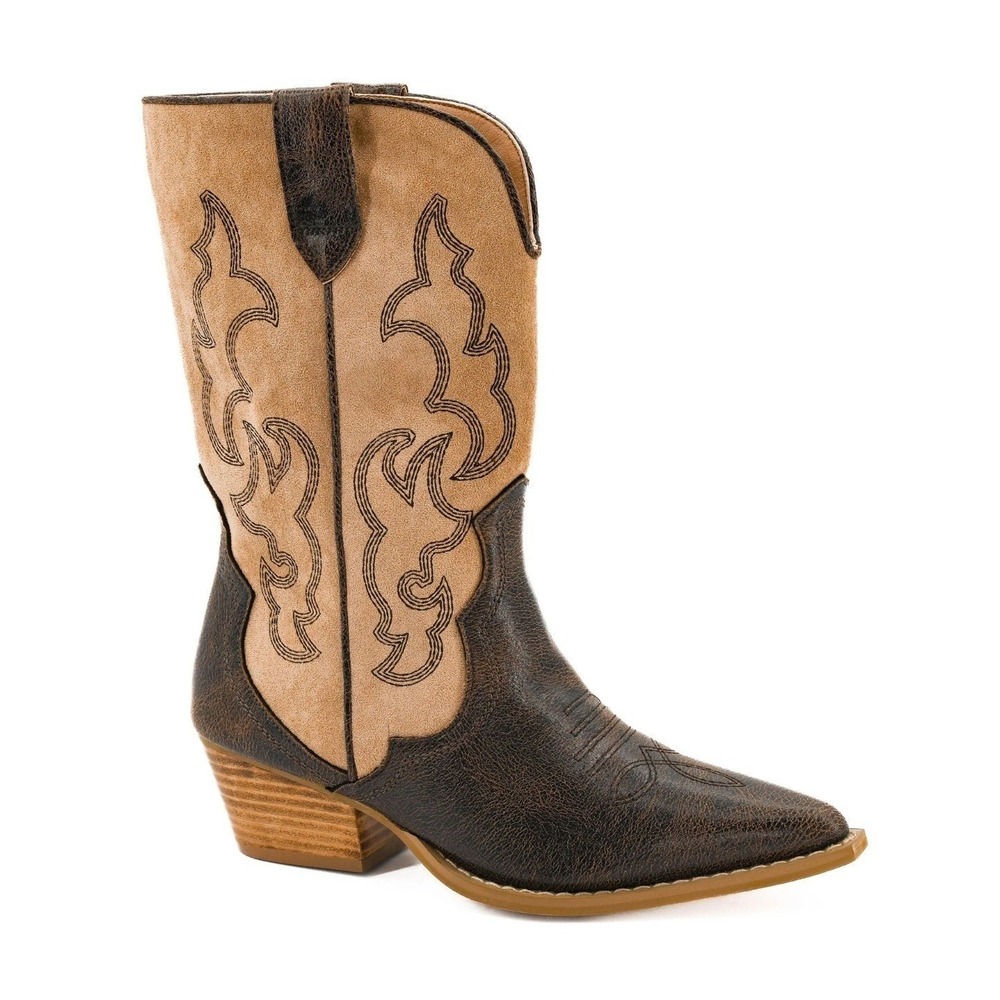 CORKYS Somebodys Problem Mid Calf Western Cowboy Boots Brown Tan 11 NWT